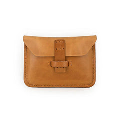Handmade Leather Mens Front Pocket Wallet Card Wallets Small Change Wallets for Men