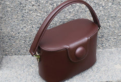 Genuine Leather Doctor Bag Bucket Bag Handbag Shoulder Bag for Women Leather Crossbody Bag - EverHandmade