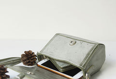 Handmade leather green purse phone bag shoulder bag cossbody bag purse women - EverHandmade