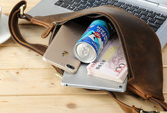 Cool Mens Leather Belt Bag Fanny Pack Waist Bag For Men
