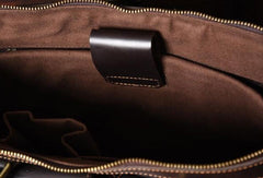 Handmade leather men Briefcase messenger vintage shoulder laptop bag vintage bag
