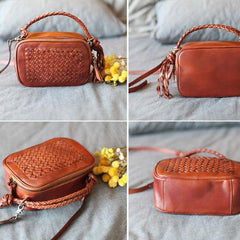 Brown Leather Satchel Purse Small Brown Leather Crossbody Bag - Annie Jewel