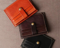 Leather Mens Cool Front Pocket Wallet Small Leather Wallet Men billfold Wallets  for Men