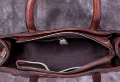 Genuine Leather Handbag Vintage Handmade Shoulder Bag Crossbody Bag Purse For Women - EverHandmade