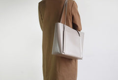 Genuine Leather Handbag purse Large Shoulder bag Tote Bag Shopper Bag for Women - EverHandmade