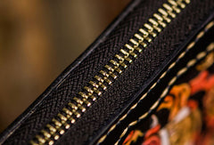 Handmade leather Chinese Monster biker wallet long wallet black leather men phone - EverHandmade