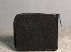 Genuine Leather Mens Cool billfold Leather Wallet Men Small Wallets Bifold for Men
