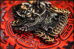 Handmade Leather Tibetan Mens Biker Chain Wallet Cool Leather Wallet Long Chain Wallet for Men