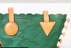 Handmade Genuine Leather Shopper Bag Bucket Bag Shoulder Bag Purse For Women - EverHandmade