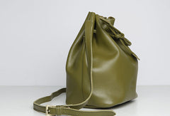 Genuine Leather Cute Bucket Bag Crossbody Bag Shoulder Bag Women Leather Purse