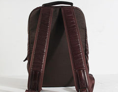 Cool Black Leather Mens Backpack Large Travel Backpack Brown Hiking Backpack for men