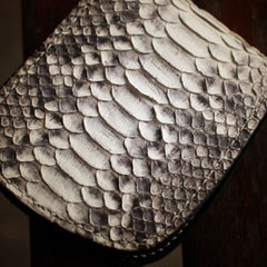 biker wallet with chain​ Handmade Leather Wallet Biker Wallet Snake Skin Wallet Cool Wallets for Men Biker Chain Wallet