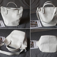 White Bucket Bag Bucket Tote Bag Bucket Bag With Zipper - Annie Jewel