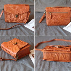 Women's Satchel Purse Brown Leather Satchel Purse - Annie Jewel