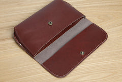 Genuine Leather Cute Long Slim Wallet Clutch Passport Wallet Purse For Women Girl