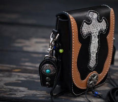 Leather Belt Pouch Mens Small Cases Waist Bags Hip Pack Belt Bags for Men