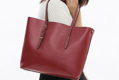Genuine Leather handbag shoulder bag large tote for women leather shopper bag - EverHandmade