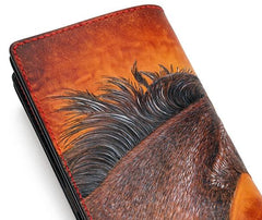 Handmade Leather Fine Horse Mens Chain Biker Wallet Cool Leather Wallet With Chain Wallets for Men