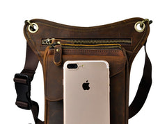 Leather Belt Pouches for Men Leg Drop Bag waist BAG Shoulder Bag For Men