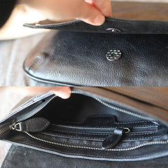 Leather Black Satchel Bag Women's - Annie Jewel