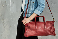 Handmade Genuine Leather Large Handbag Shopper Bag Crossbody Bag Shoulder Bag Purse For Women