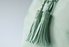 Handmade leather purse backpack green bag shoulder bag satchel bag purse women - EverHandmade
