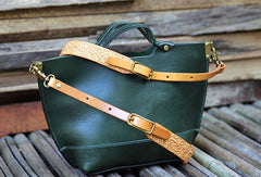 Handmade tote handbag shopper purse leather crossbody bag shoulder bag women - EverHandmade