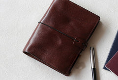 Handmade Genuine leather travel wallet passport journal notebook purse long wallet women - EverHandmade