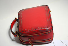 Genuine Leather handbag rivet bag tassels shoulder bag for women leather bag - EverHandmade