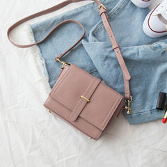 Minimalist Leather Womens Stylish Small Shoulder Bag Crossbody Purse for Women