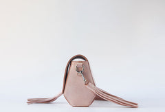 Handmade leather beige purse phone bag shoulder bag cossbody bag purse women - EverHandmade