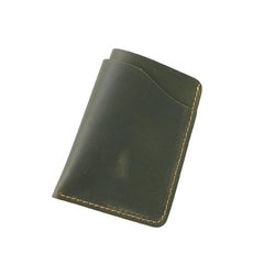 Handmade Dark Brown Leather Mens Card Holder Tan Card Holder Small Card Case For Men