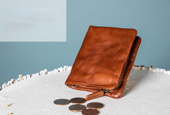 Handmade Genuine Leather Wallet billfold Leather Wallet Slim Bifold Wallet Bag For Women - EverHandmade
