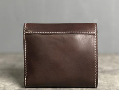 Handmade Leather Mens Cool billfold Leather Wallet Men Small Wallets Trifold for Men