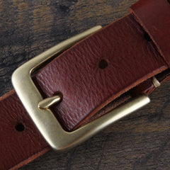 Genuine Leather Punk Rock Biker Trucker Mens Belt Men Black Coffee Belt for Men