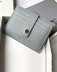 Cute Women Mocha Green Sheepskin Card Holder Slim Card Wallet Mocha Green Small Card Holder Credit Card Holder For Women