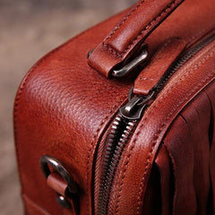Red Vintage Womens Leather Purse Tassel Handbag Brown Shoulder Bag Crossbody Purses for Ladies