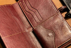 Genuine Leather Wallet Long Leather Wallet Befold Wallet For Men Women