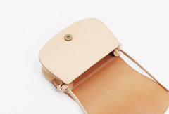 Handmade Leather Round Bag Crossbody Bag Shoulder Bag Purse for Women Leather Bag - EverHandmade
