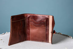 Handmade Genuine Leather Wallet billfold Leather Wallet Slim Bifold Wallet Bag For Women - EverHandmade