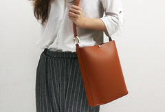 Genuine Leather Bucket Bag Purse Bag Shoulder Bag for Women Leather Crossbody Bag - EverHandmade