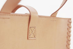 Handmade leather handbag beige shopper bag shoulder bag cossbody bag purse women