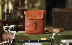 Brown Leather Mens Women Backpack Satchel Backpack School Backpack for men