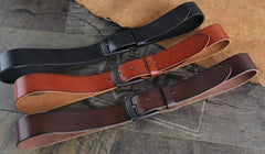 Genuine Leather Punk Rock Biker Trucker Mens Belt Men Black Coffee Belt for Men