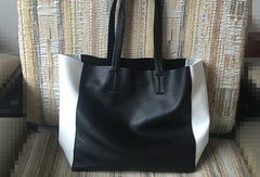 Handmade Vintage Leather Oversize Tote Bag Shoulder Bag Handbag For Women - EverHandmade
