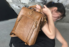 Handmade Leather Handbag Backpack Bag Crossbody Bag Shoulder Bag Purse For Women