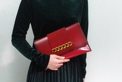 Genuine Leather Clutch Bag Purse Shoulder Bag for Women Leather Crossbody Bag - EverHandmade