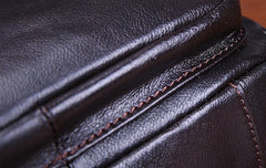 Leather Small Handbag Messenger Bag Shoulder Bag For Men
