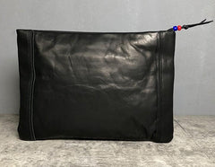 Genuine Leather Mens Clutch Cool Slim Wallet Zipper Clutch Wristlet Wallet for Men