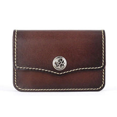 Handmade Leather Mens Change Wallet Card Wallet Front Pocket Wallets Small Wallets for Men